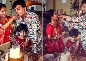 এবার বৌভাতের পর্বটাও সারলেন সৃজিত-মিথিলা