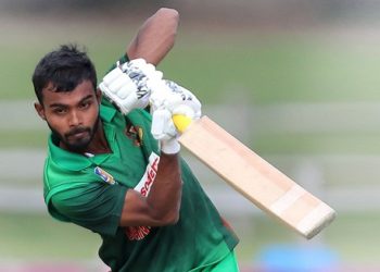 BECKENHAM, ENGLAND - AUGUST 05: Md Towhid Hridoy of Bangladesh U19 bats during the Tri-Series match between England U19 and Bangladesh U19 at The County Ground on August 05, 2019 in Beckenham, England. (Photo by James Chance/Getty Images)